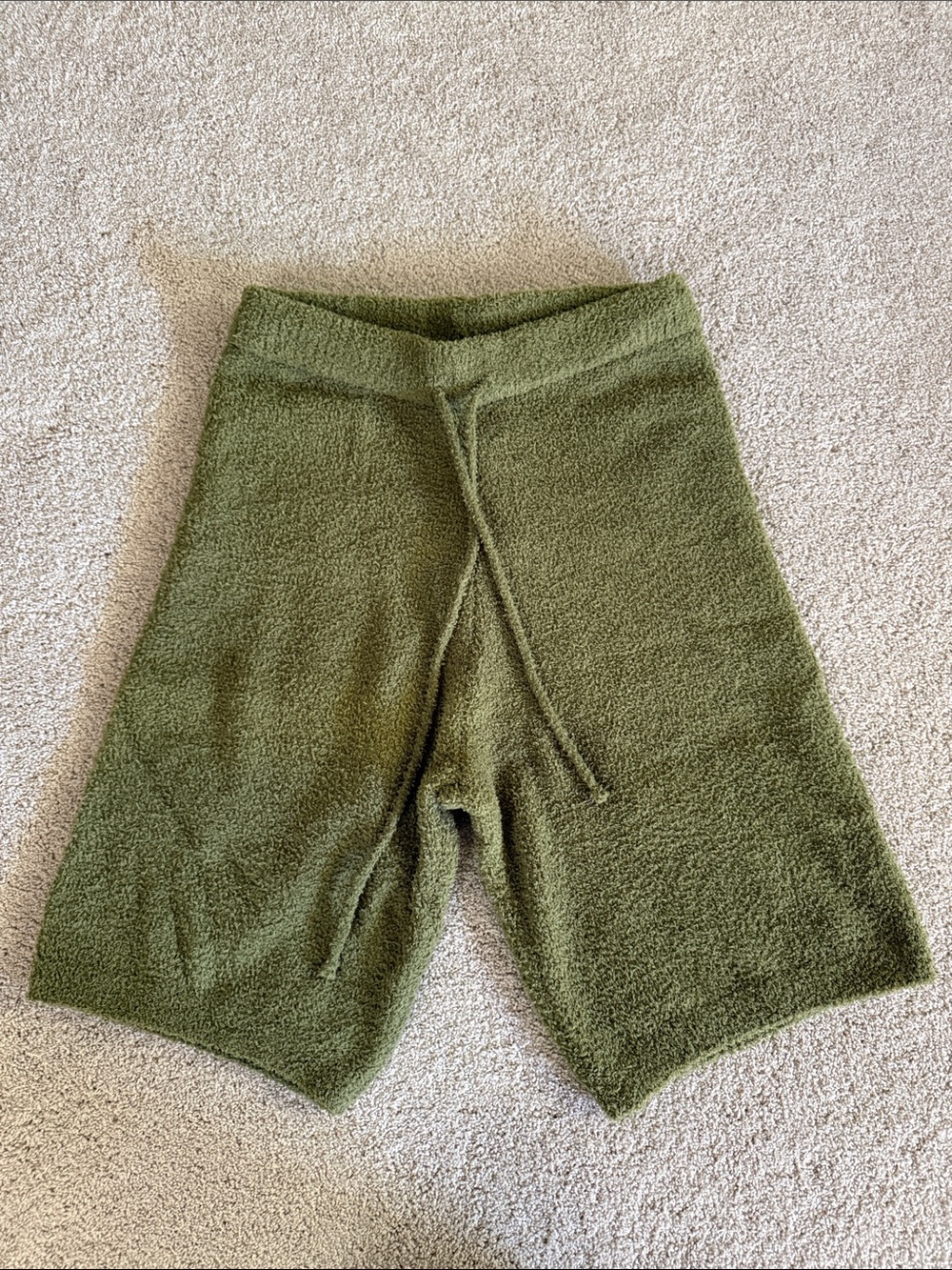 Fashion to Figure Olive Green Cozy Knit Bermuda Shorts